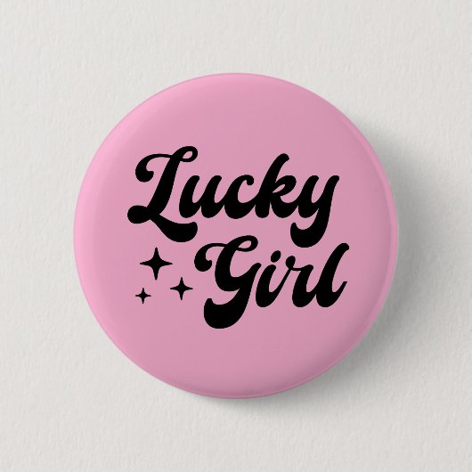 Lucky Girl Ronde Button 5,7 Cm (Voorkant)