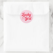 Lucky Girl Ronde Sticker (Tas)