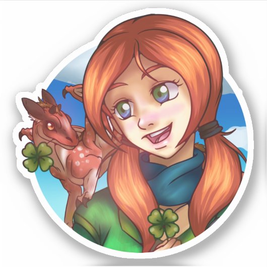 Lucky Girl Sticker (Voorkant)