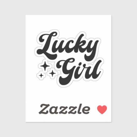Lucky Girl Sticker (Vel)