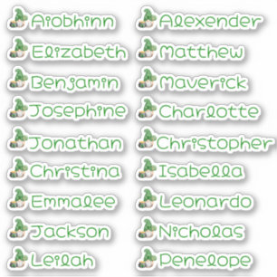 Lucky Gnome Custom Meerdere Naam Stickers