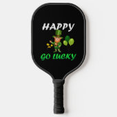 Lucky Gnome Leprechaun Rainbow met een pot goud Pickleball Paddle (Voorkant)