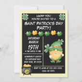 Lucky Gold Saint Patrick's Day Party Invitation (Devant)