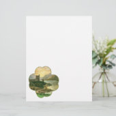 Lucky Gold Shamrock met een Iers Castle (Staand voorkant)