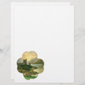 Lucky Gold Shamrock met een Iers Castle (Voorkant / Achterkant)