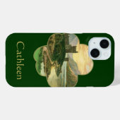 Lucky Gold Shamrock met een Iers Castle Case-Mate iPhone Case (Achterkant (horizontaal))