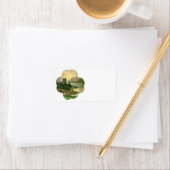 Lucky Gold Shamrock met een Iers Castle Etiket (Insitu)