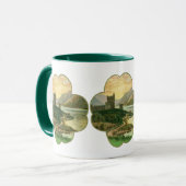 Lucky Gold Shamrock met een Iers Castle Mok (Voorkant links)