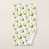 Lucky Golden Hoefijzer met Shamrock op White Bad Handdoek (Handdoek)