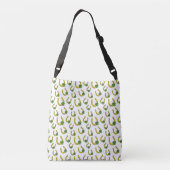 Lucky Golden Hoefijzer met Shamrock op White Crossbody Tas (Achterkant)