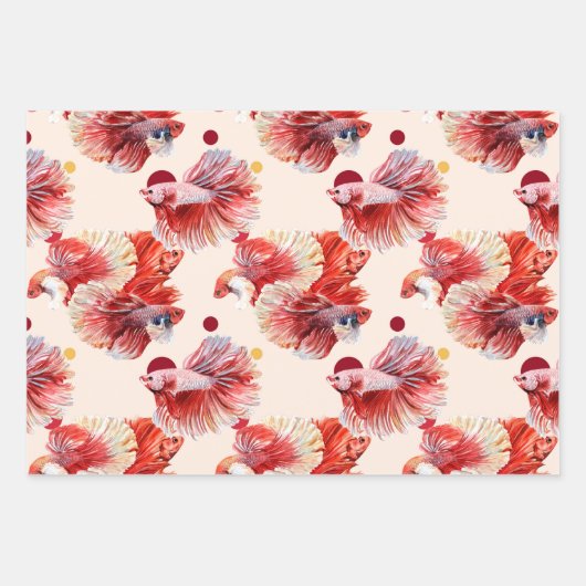 Lucky Goldfish Wrapping Paper Sheets (Voorkant)