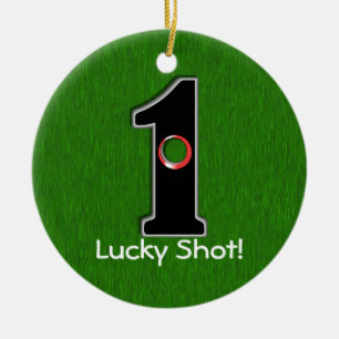 Lucky Golfer, speciaal ontworpen voor één design Keramisch Ornament