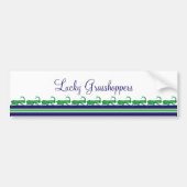 Lucky Grasshopper Striped Bumpersticker (Voorkant)