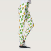 Lucky Green Beer en shamrocks St. Patrick's Day Leggings (Rechts)