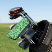 Lucky Green Clover Putter Golf Head Hoesje Golfheadcover (Insitu)