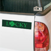 Lucky Green Clover Shamrock St. Patrick's Day Bumpersticker (Op Truck)