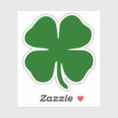 Lucky Green Four Leaf Clover Iers Vinyl Cut Sticker (Vel)