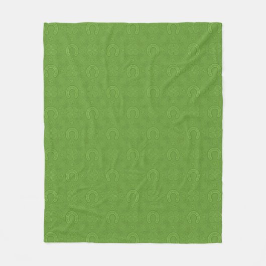 Lucky Green Icons Pattern Fleece Deken (Voorkant)