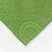 Lucky Green Icons Pattern Fleece Deken (Hoek)
