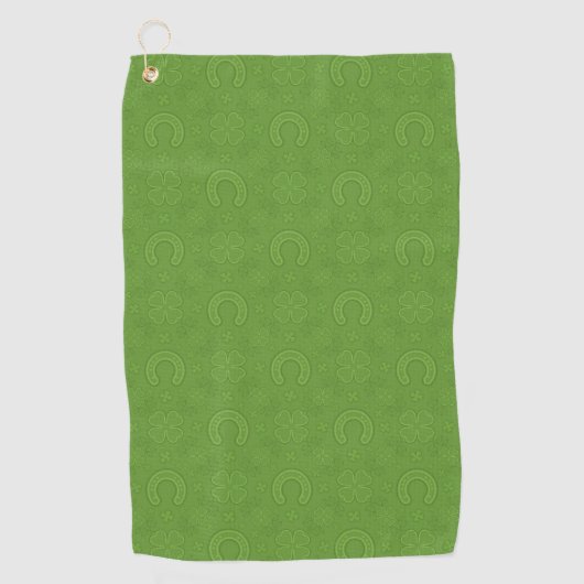 Lucky Green Icons Pattern Golfhanddoek (Voorkant)