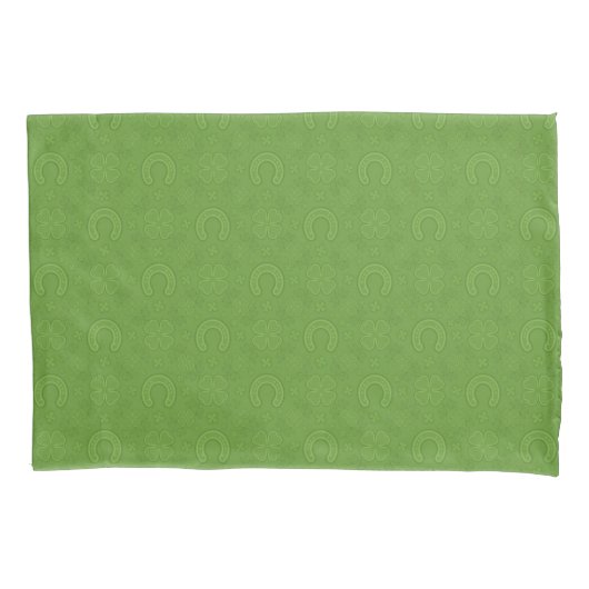 Lucky Green Icons Pattern Kussensloop (Voorkant-Links)