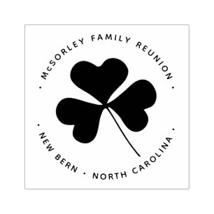 Lucky Green Ierse Shamrock Bloemenklaver Rubberstempel