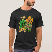 Lucky Green Irish Pset Shamrock St Patrick's Day T-shirt (Voorkant)