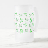 Lucky Green Irish Shamrocks-Mok Matglas Bierpul (Voorkant rechts)