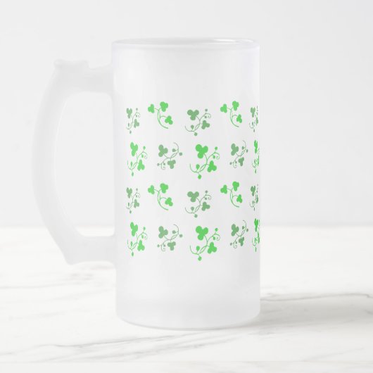 Lucky Green Irish Shamrocks-Mok Matglas Bierpul (Links)