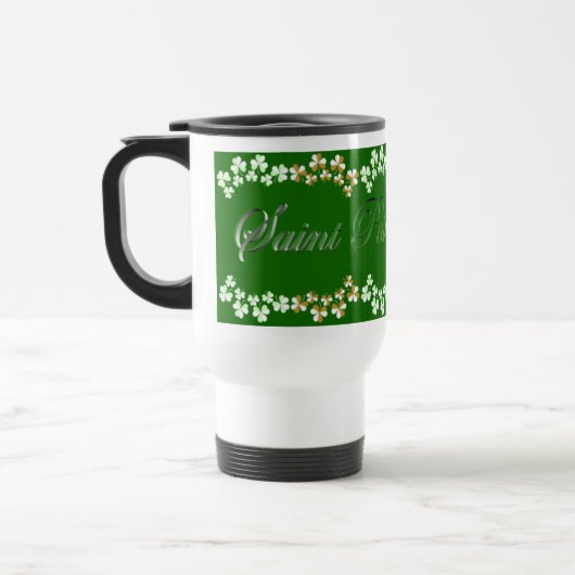 Lucky Green Irish Shamrocks Saint Patrick's Day Reisbeker (Links)