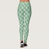 Lucky Green Kanji Shamrock Pattern Leggings (Achterkant)