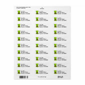 Lucky Green Leprechaun Top Hat Saint Patrick's Day Etiket (Full Sheet)