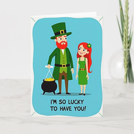 Lucky Green Pattern Card Kaart (Voorkant)