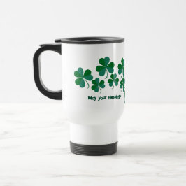 Lucky Green Shamrocks Blessings Saint Patricks Day Reisbeker