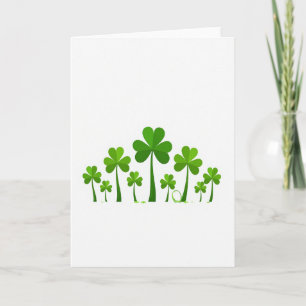 Lucky Green Shamrocks Lente Kaart