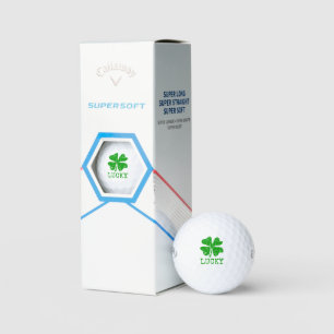 Lucky green vier bladklaver gepersonaliseerd golfballen