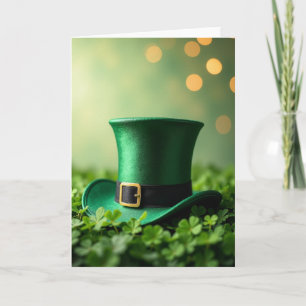 Lucky Groene Hoed Klaverkaart Kaart