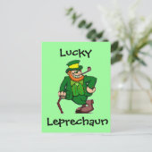 Lucky Happy Irish Leprechaun Briefkaart (Staand voorkant)