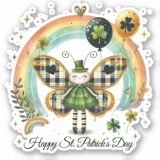 Lucky Happy St. Patrick’s Day Sticker (Devant)