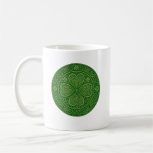 Lucky Harmony: Keltische Vierbladige Mandala Koffiemok