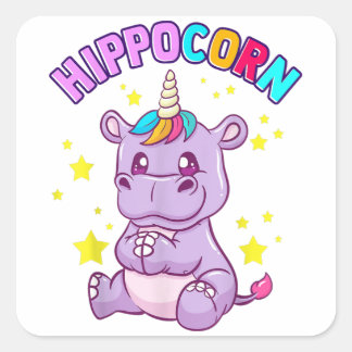 Lucky Hippo Sticker - Cute Gift Idea