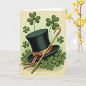 Lucky Hoed St. Patrick's Day Kaart (Gele Bloem)