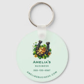 Lucky Hoefijzer en gouden munten bedrijf Sleutelhanger (Voorkant)