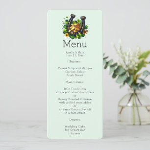 Lucky Hoefijzer en Gouden Munten Menu Kaart