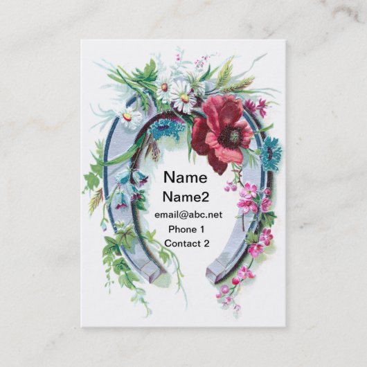 Lucky Hoefijzer en Poppy Visitekaartje (Voorkant)