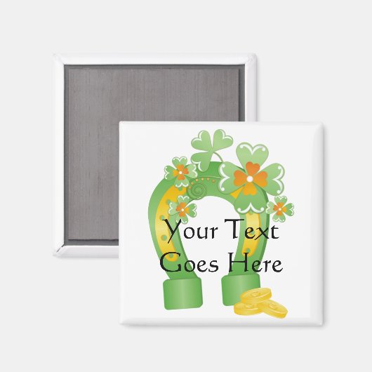 Lucky Hoefijzer Magnet Magneet (Voorkant / Achterkant)