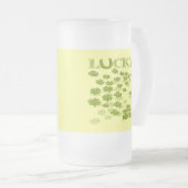 Lucky Hoefijzer Shamrocks Matglas Bierpul (Voorkant rechts)