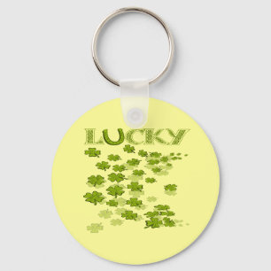 Lucky Hoefijzer Shamrocks Sleutelhanger