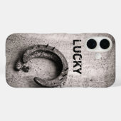 Lucky Hoefijzer Westerne Sepia Foto Case-Mate iPhone Case (Achterkant (horizontaal))