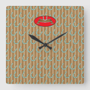 Lucky Hoof - wandklok Vierkante Klok